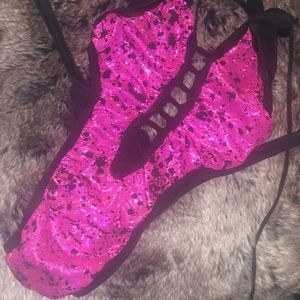 Hot Pink one piece sexy bathing suit